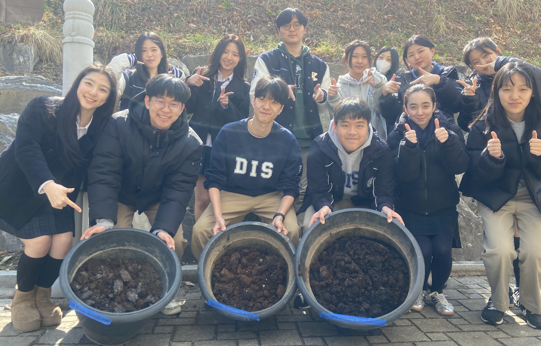 Eco-Lution members with their finished biofertilizer